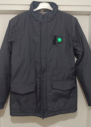 Gri Erkek Mont - Görsel 12