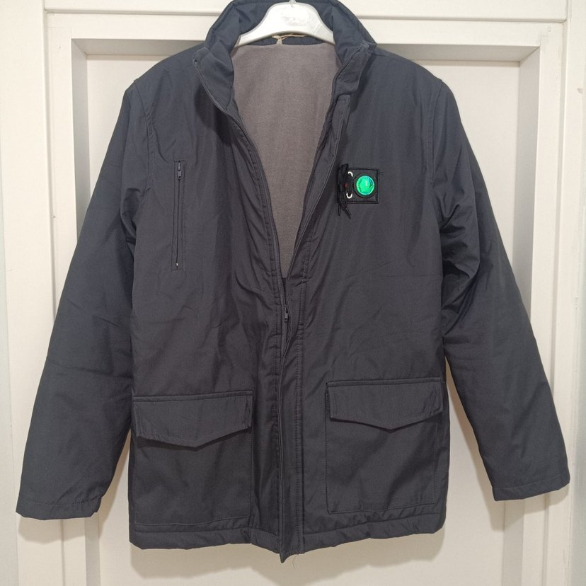 Gri Erkek Mont - Görsel 4