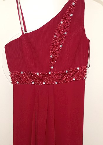 Nakışlı Uzun Abiye Elbise - Görsel 9