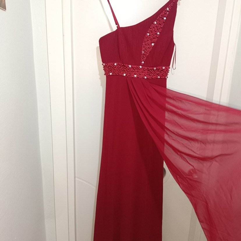 Nakışlı Uzun Abiye Elbise - Görsel 2