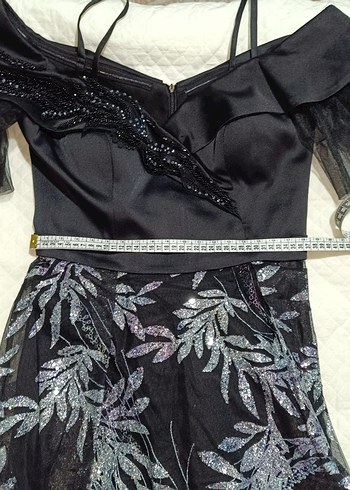 Siyah Uzun Abiye Elbise - Görsel 6