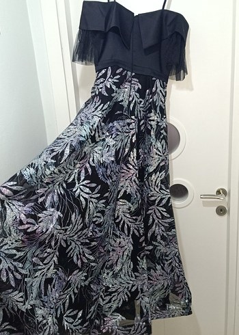 Siyah Uzun Abiye Elbise - Görsel 10