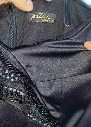 Siyah Uzun Abiye Elbise - Görsel 8