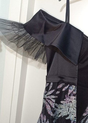 Siyah Uzun Abiye Elbise - Görsel 12