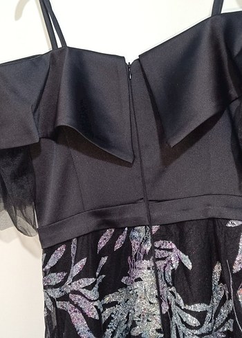 Siyah Uzun Abiye Elbise - Görsel 9