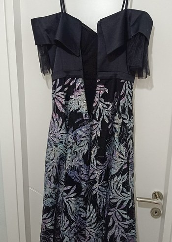 Siyah Uzun Abiye Elbise - Görsel 11