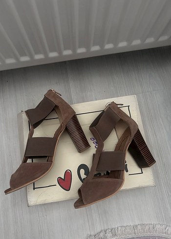 Bej Süet Kadın Platform Topuklu Ayakkabı - Görsel 3