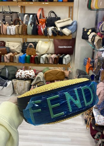 Sarı Örgü Kadın Bohem Çanta - Görsel 2