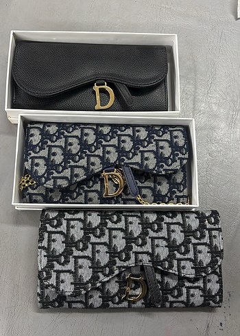 Zincir Detaylı Siyah Christian Dior Kadın Cüzdan - Görsel 2