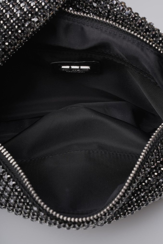Zincir Detaylı Siyah Metal Kadın Çanta - Görsel 2