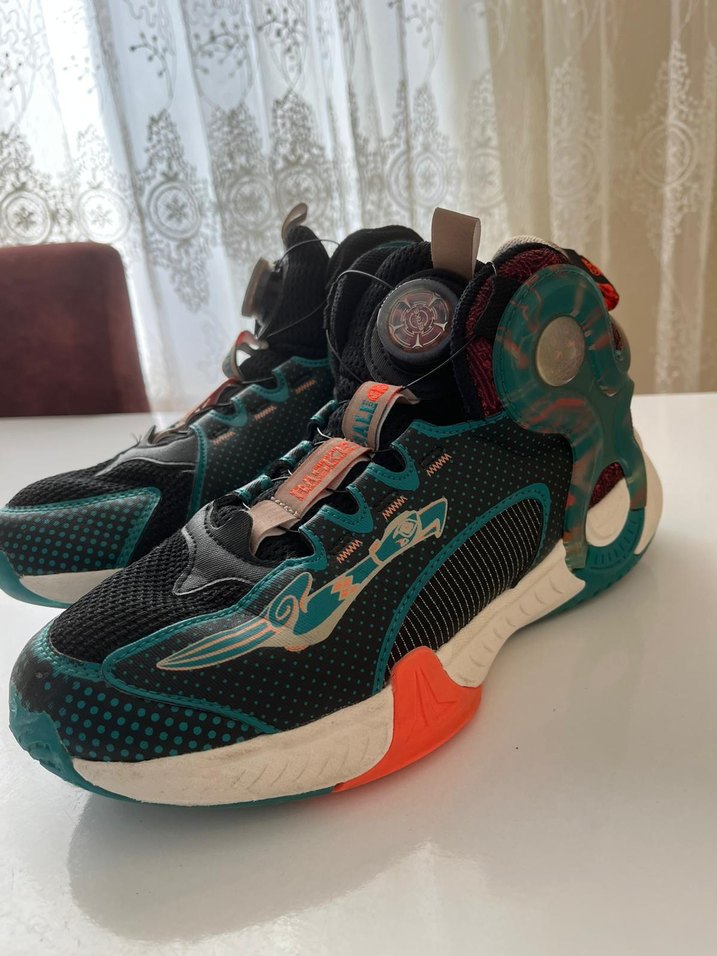 Turkuaz Renkli Basketbol Ayakkabısı Velcro - Görsel 3