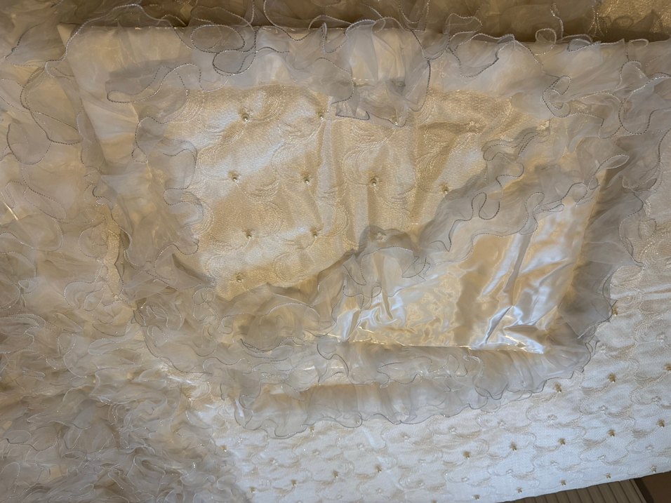 Beyaz Parlak Fırfırlı Yatak Örtüsü - Görsel 5