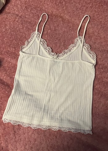 Oxxo Dantel Detaylı Beyaz V Yakalı Kadın Atlet - Görsel 2