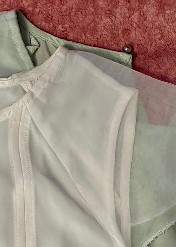 Yargıcı Su Yeşili Şeffaf Kadın Bluz - Görsel 5