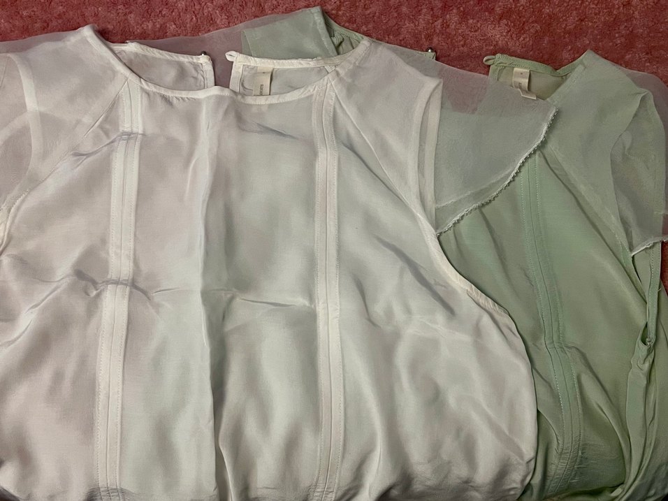 Yargıcı Şeffaf Kısa Kollu Beyaz Bluz - Görsel 3