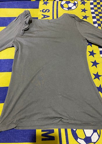 Gri Uzun Kollu Hamile Bluzu - Görsel 3