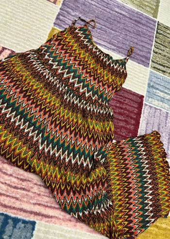 Renkli Bohem midi tulum - Görsel 4