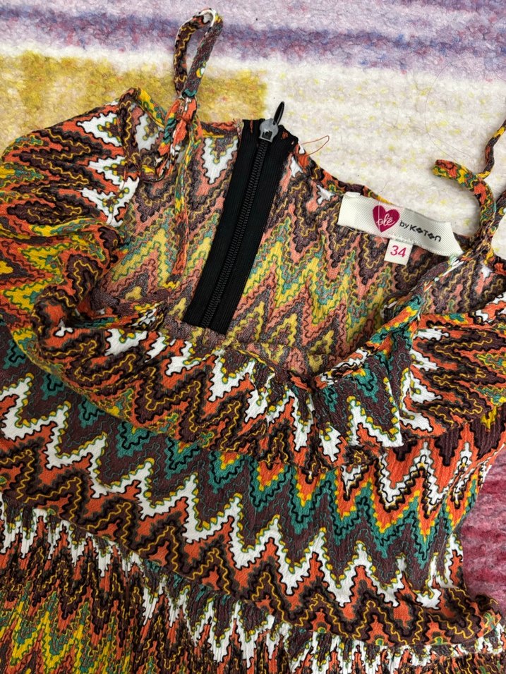 Renkli Bohem midi tulum - Görsel 2