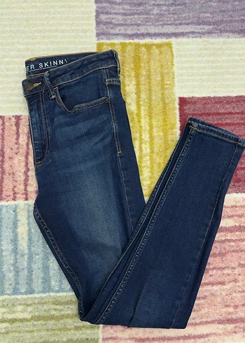 Marks & Spencer Kadın Parlak Lacivert Kemerli Dar Kesim Jean - Görsel 2