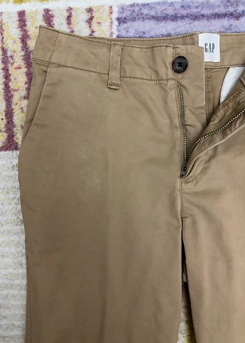 GAP Bej Kadın Regular Fit Kumaş Pantolon - Görsel 3