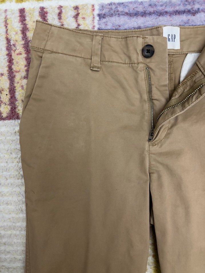 GAP Bej Kadın Regular Fit Kumaş Pantolon - Görsel 3