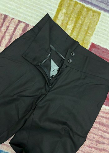 Düğmeli Kahverengi Kadın Kumaş Pantolon - Görsel 4