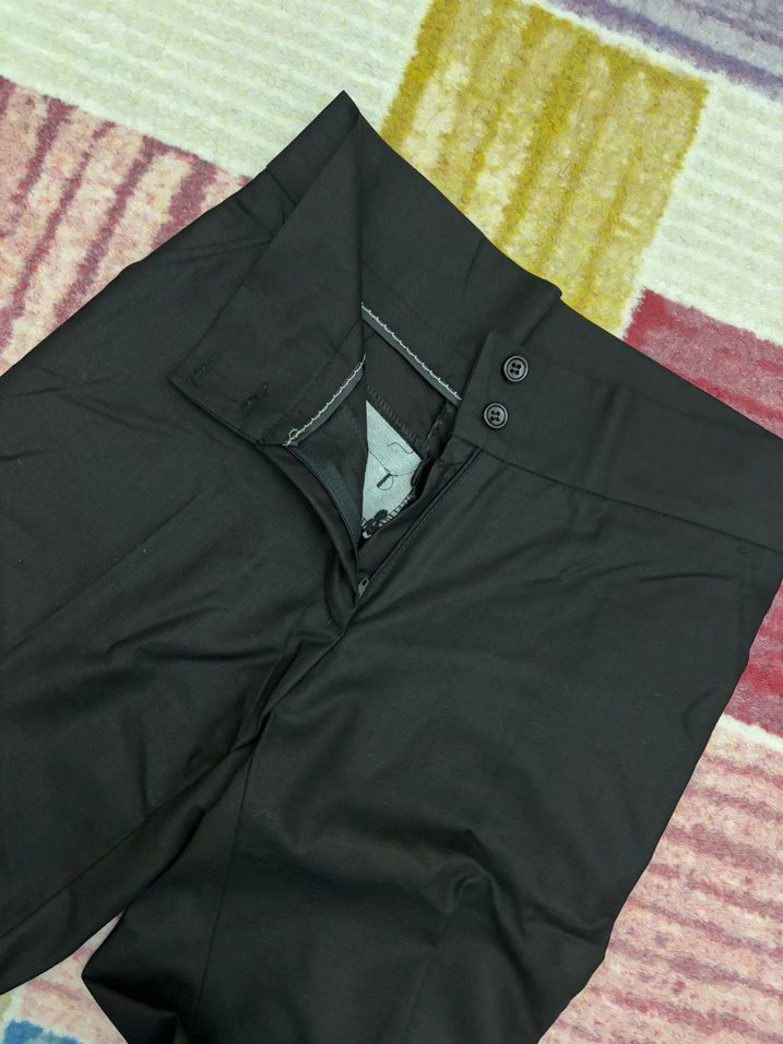 Düğmeli Kahverengi Kadın Kumaş Pantolon - Görsel 4