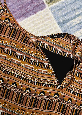 Bohem Desenli Kolsuz Mini Kadın Atlet - Görsel 3