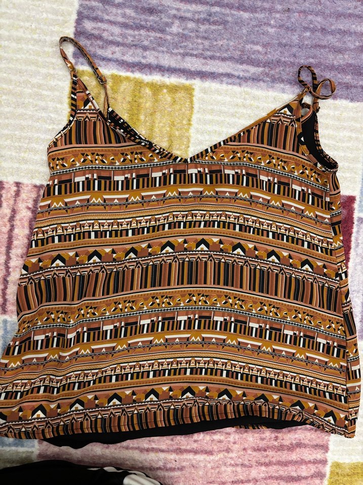 Bohem Desenli Kolsuz Mini Kadın Atlet - Görsel 4