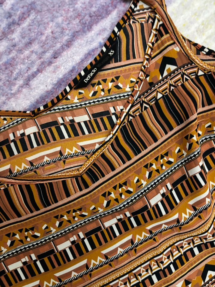 Bohem Desenli Kolsuz Mini Kadın Atlet - Görsel 2