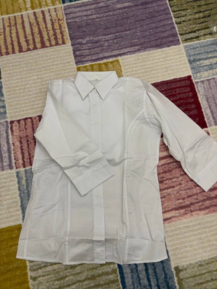 Kadın Beyaz midi Kollu Gömlek - Görsel 2