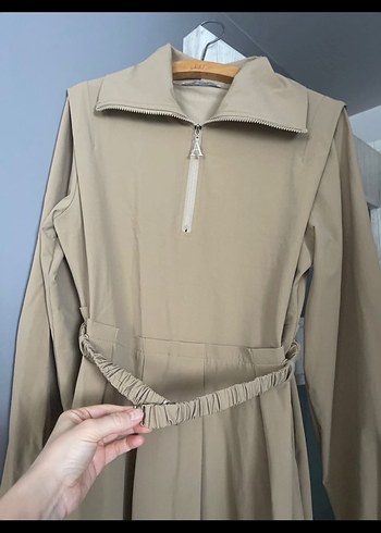 Armine bej  Uzun Kol ve Kemerli Salaş Elbise - Görsel 2