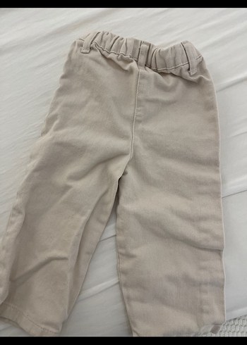 Nakışlı Düğmeli Kız Çocuk Bej Pantolon - Görsel 2