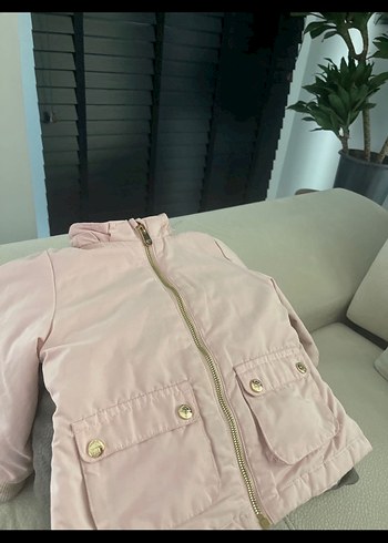 Düğmeli Pembe Kız Çocuk Ceket - Görsel 3