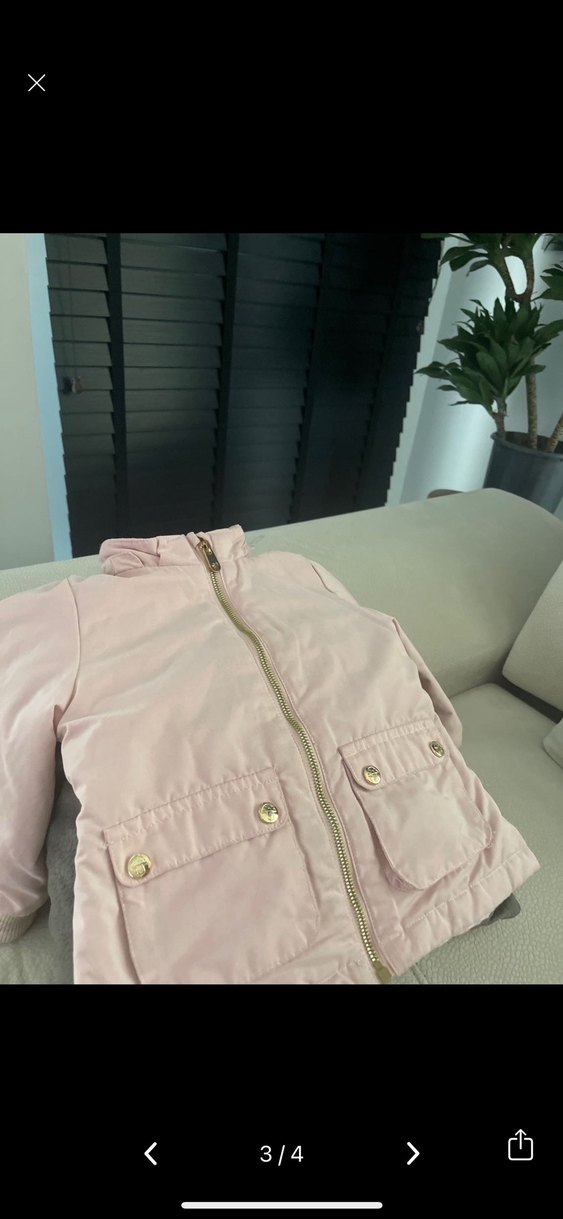 Düğmeli Pembe Kız Çocuk Ceket - Görsel 3