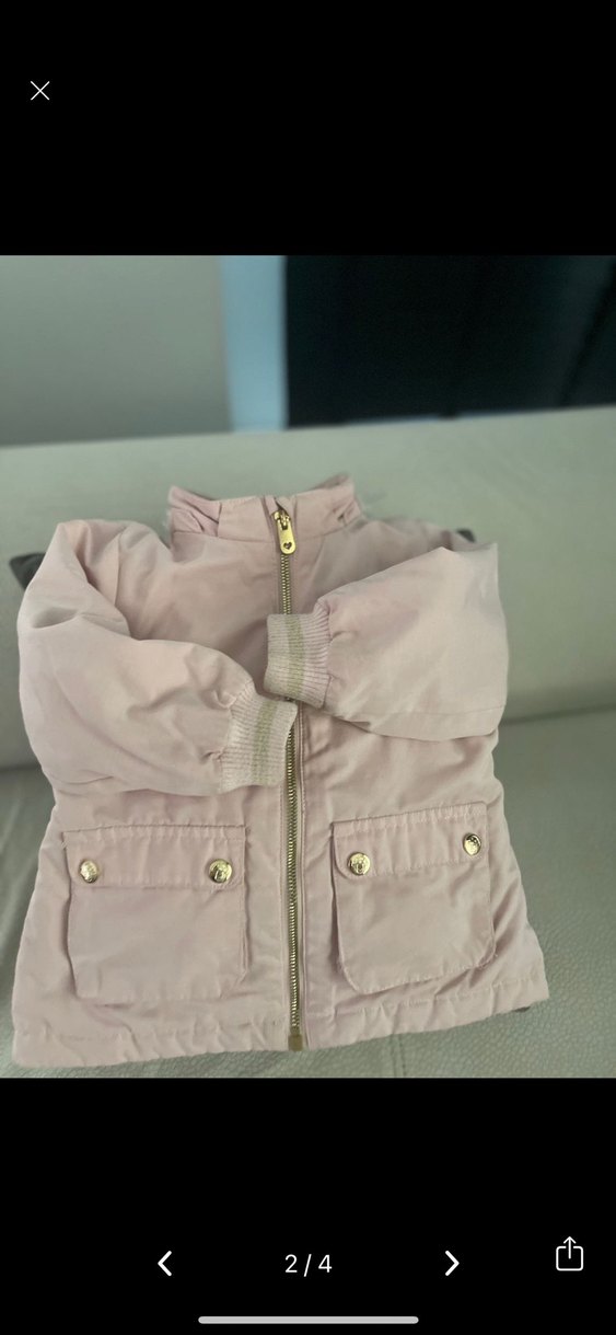 Düğmeli Pembe Kız Çocuk Ceket - Görsel 2