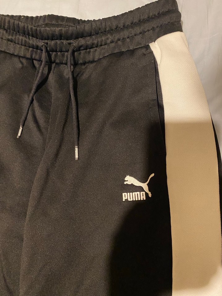 Puma Siyah Beyaz Bantlı  Eşofman Altı - Görsel 2