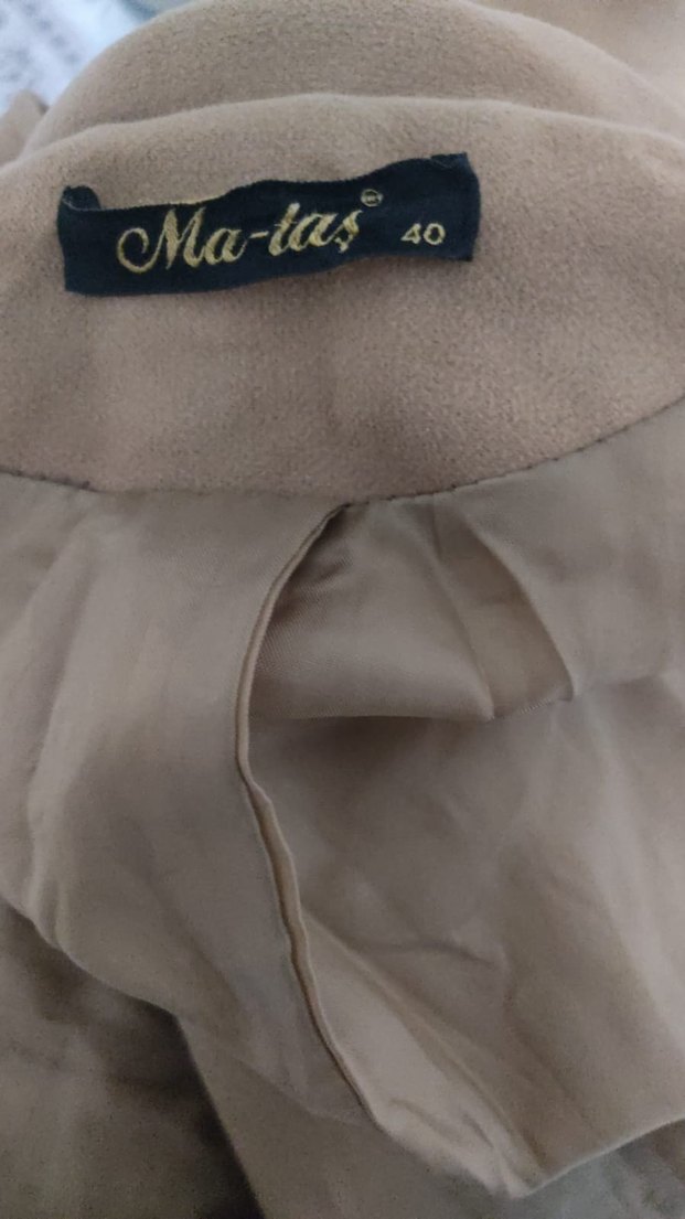 Bej Süet Uzun Kemerli Kadın Trençkot - Görsel 2