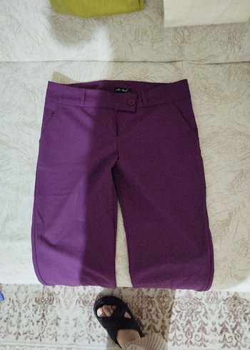 Kadın Çok Renkli Normal Boy Kumaş Pantolon - Görsel 3