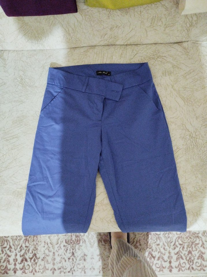 Kadın Çok Renkli Normal Boy Kumaş Pantolon - Görsel 4