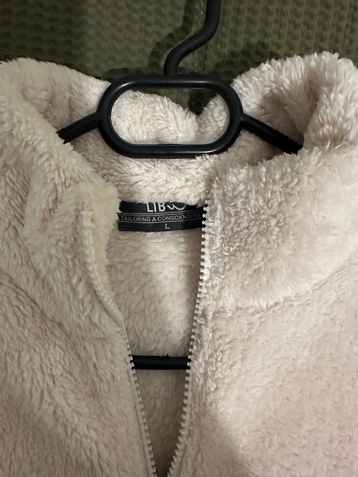 Beyaz Fermuarlı Yumuşak Kadın Ceket - Görsel 2