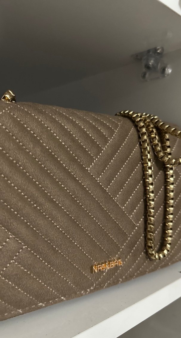 Bej Zincir Detaylı Kadın Çanta - Görsel 2