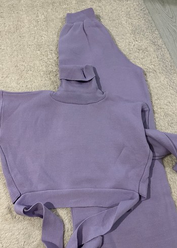 Mor Kadın triko alt üst takım - Görsel 4