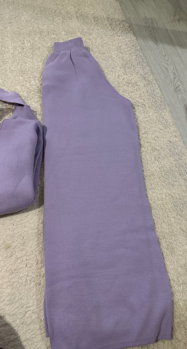 Mor Kadın triko alt üst takım - Görsel 3