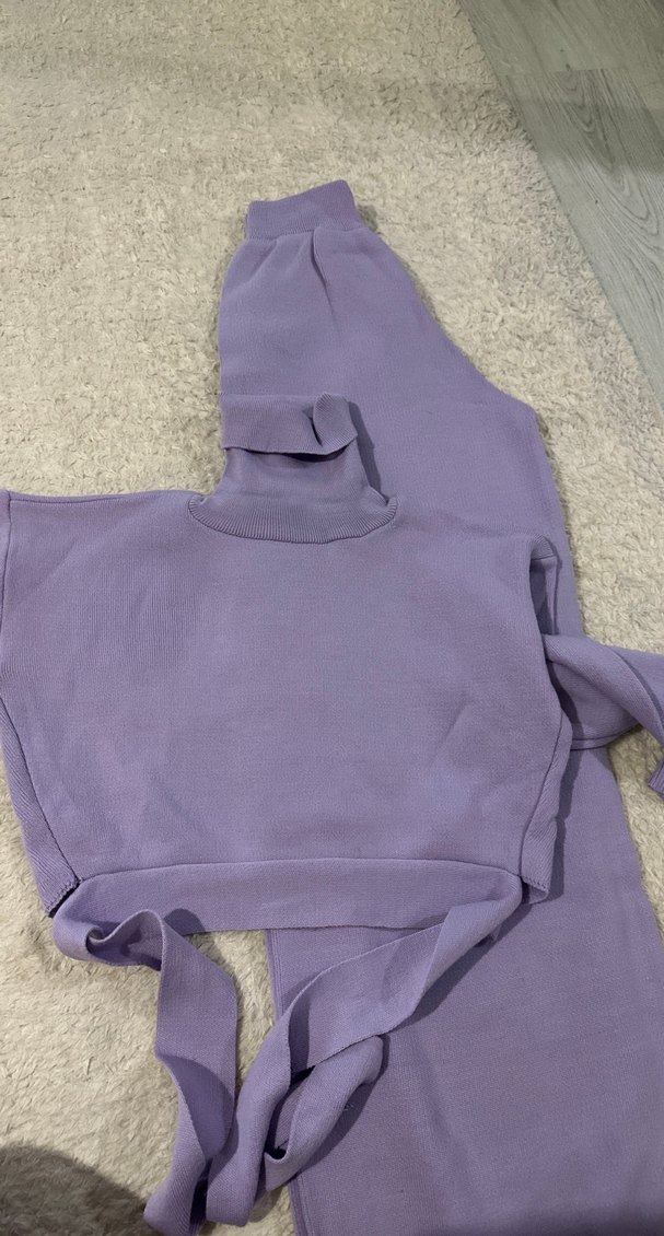 Mor Kadın triko alt üst takım - Görsel 4