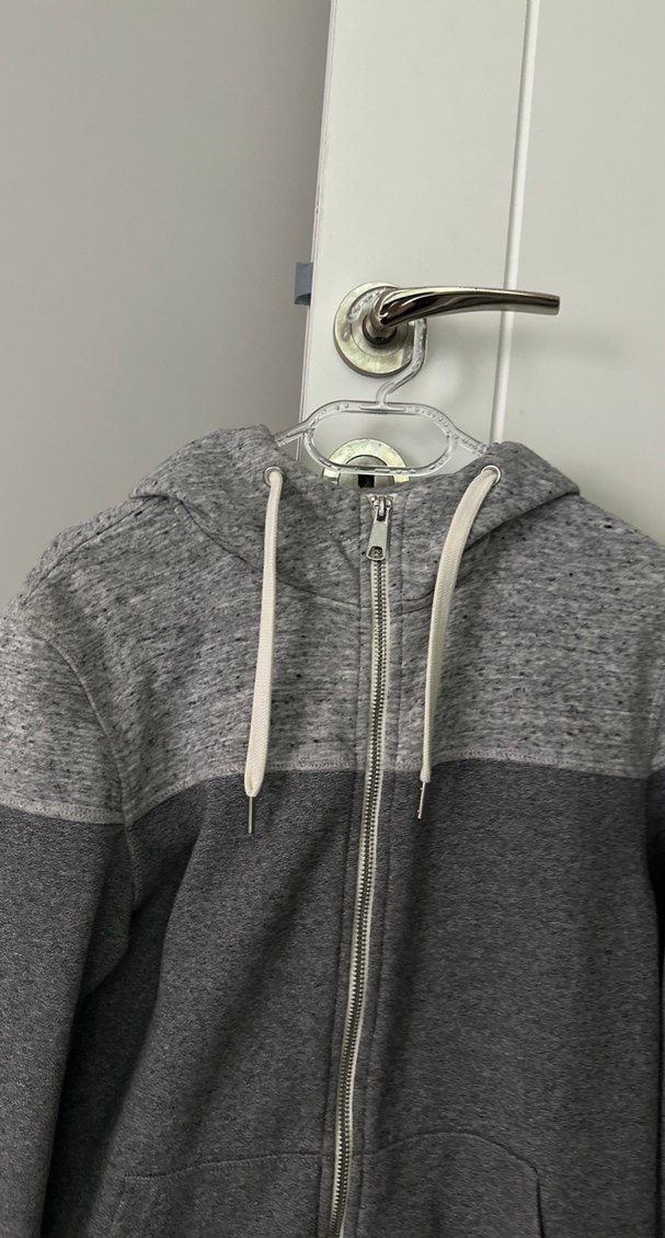 Gri Fermuarlı hırka - Görsel 2