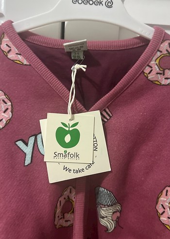 Bordo Kız Çocuk Baskılı Sweatshirt - Görsel 2