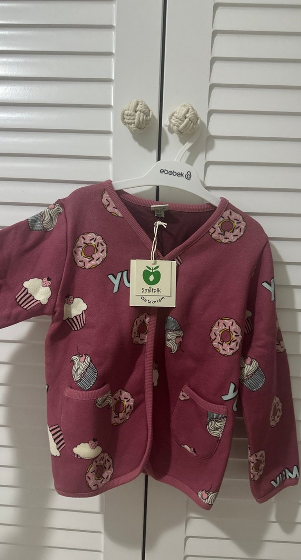 Bordo Kız Çocuk Baskılı Sweatshirt - Görsel 3