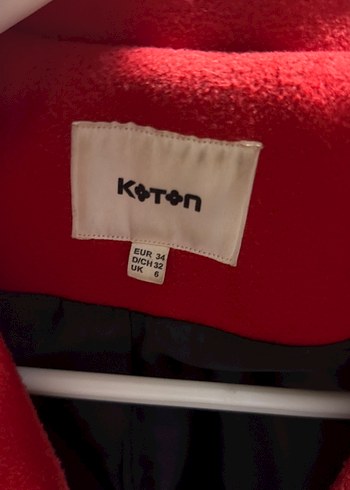 Koton Kırmızı Çift Düğmeli Kaban - Görsel 2