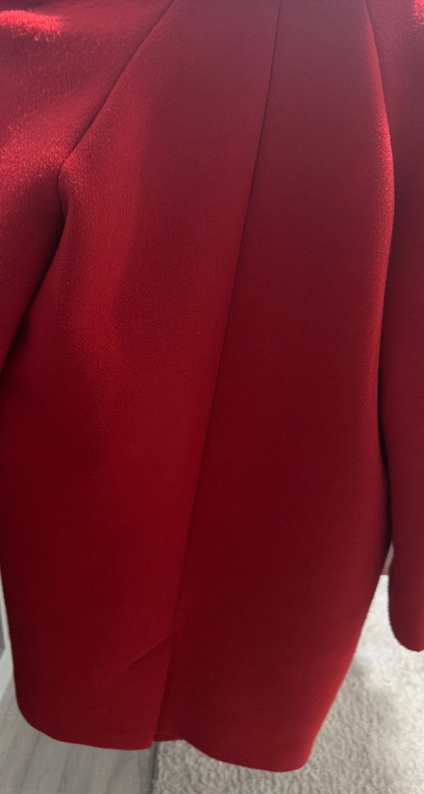 Koton Kırmızı Çift Düğmeli Kaban - Görsel 4